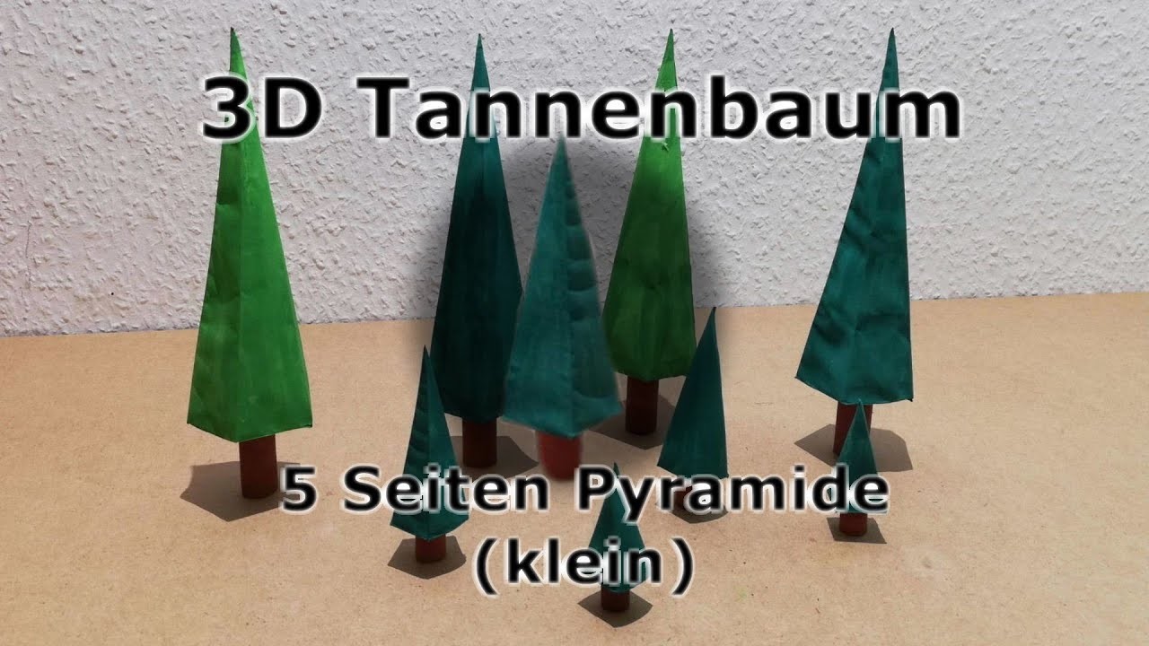 Papier 3DTannenbaum [5Eckig] (Weihnachten Bastelanleitung)