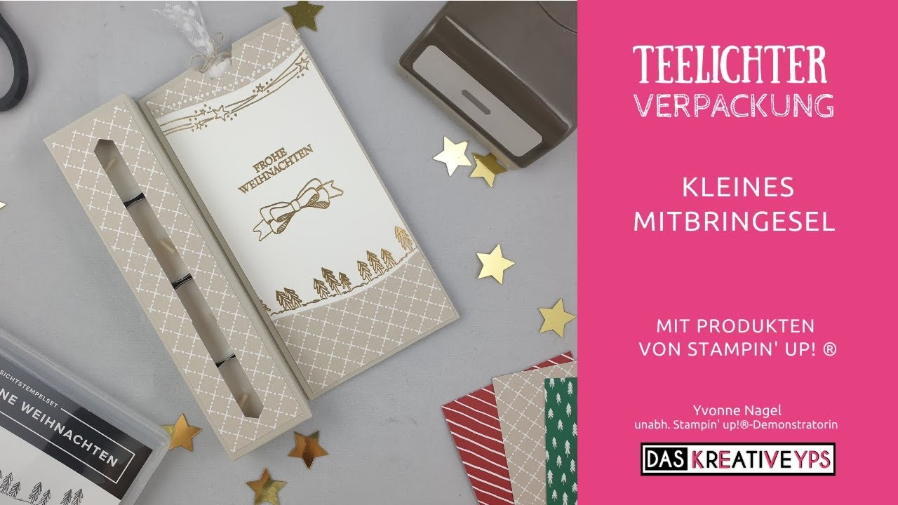 Verpackung für Teelichter mit SU "Schön Schwungvoll"