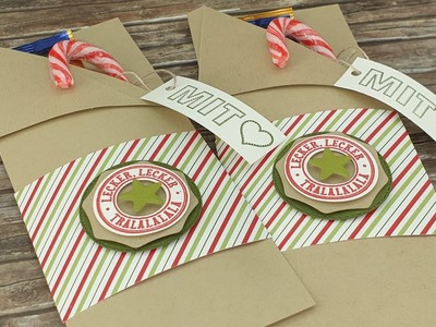 Weihnachtliche Verpackung |Kakao|Zuckerstange|Das Bastelzimmer by Alina Meyer|Stampin'Up!| Anleitung