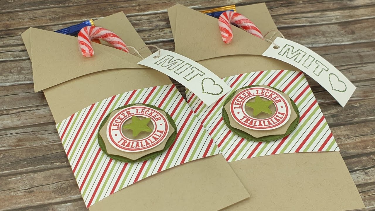 Weihnachtliche Verpackung |Kakao|Zuckerstange|Das Bastelzimmer by Alina Meyer|Stampin'Up!| Anleitung