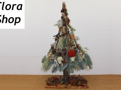 Weihnachtsdeko selber machen, Tannenbaum aus Naturmaterialien basteln ❁ Deko Ideen mit Flora-Shop