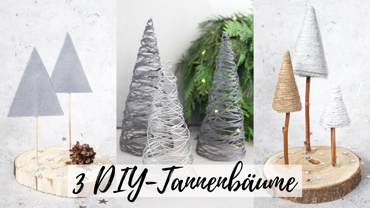 3 DIY-Tannenbäume | Winterdeko | Weihnachtsdeko