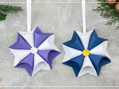 3D Sterne aus Papier basteln | DIY Deko zu Weihnachten | Baumschmuck selber machen