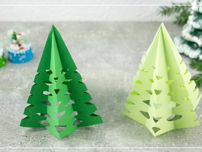 3D Weihnachtsbaum aus Papier basteln | DIY Weihnachtsdeko