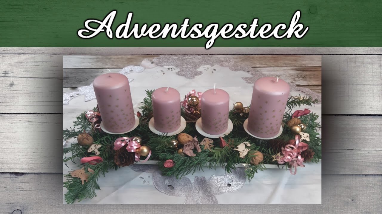 Adventsgesteck mit 4 Kerzen ????️ Weihnachtsbasteln ???? Weihnachtsdeko | DIY