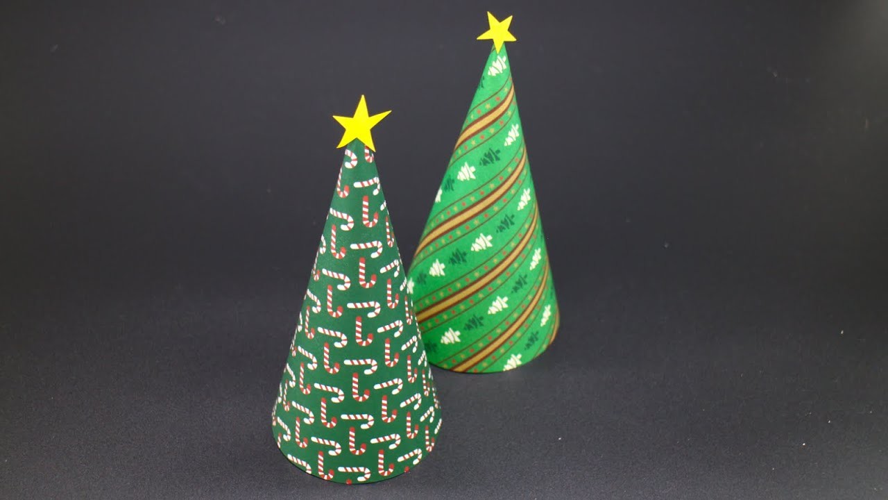 Basteln mit Papier 'Tannenbaum' DIY Deko für Winter, Advent, Geburtstag & Weihnachten [W+]