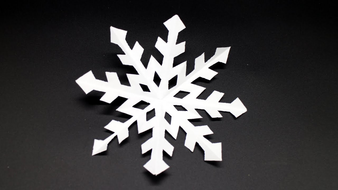 Basteln mit Papier 'Scherenschnitt Schneeflocke' DIY Deko für Winter, Advent & Weihnachten [W+]