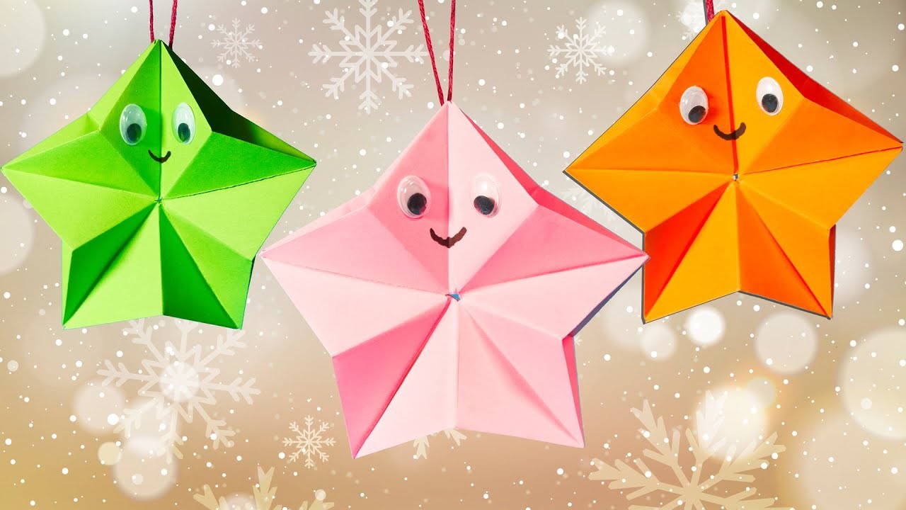 Basteln Weihnachten: DIY Sterne basteln mit Papier. Weihnachtsdeko selber machen. Weihnachtsbasteln