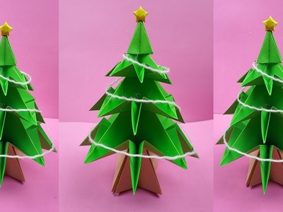 Basteln Weihnachten: Tannenbaum falten | Weihnachtsdeko basteln papier | DIY Bastelideen