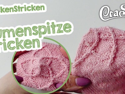 Die Blumenspitze stricken - Sockenspitze mal anders auch für Anfänger geeignet