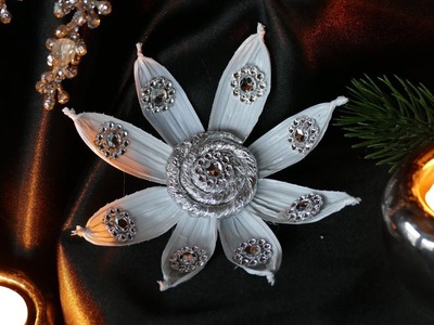 DIY Blüte basteln – Weihnachtsdeko – Tinker blossom – Flor de tinker – Kwiat druciarza