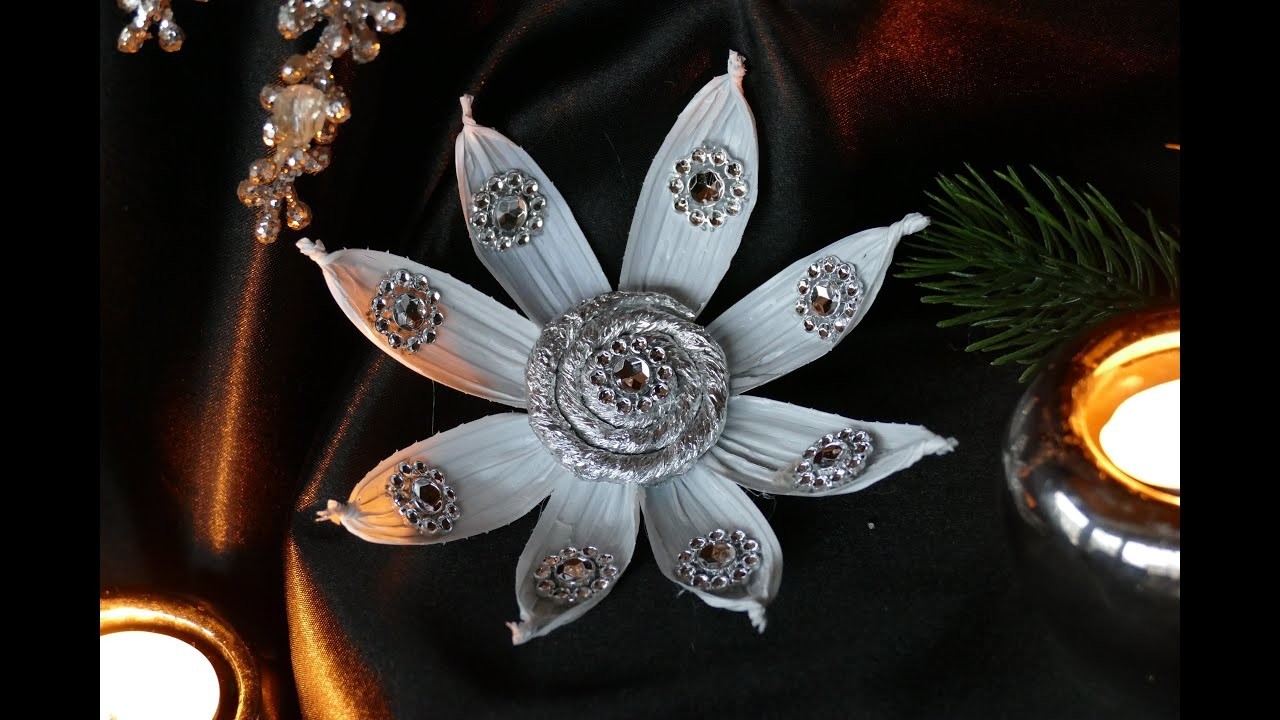 DIY Blüte basteln – Weihnachtsdeko – Tinker blossom – Flor de tinker – Kwiat druciarza