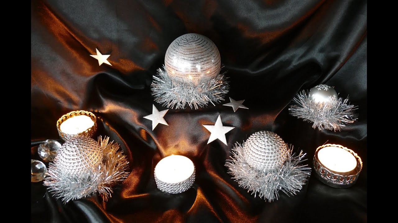DIY Kugeldeko  – Weihnachtsdeko – ruck-zuck – Make a decorative ball – easy–Haz una bola decorativa