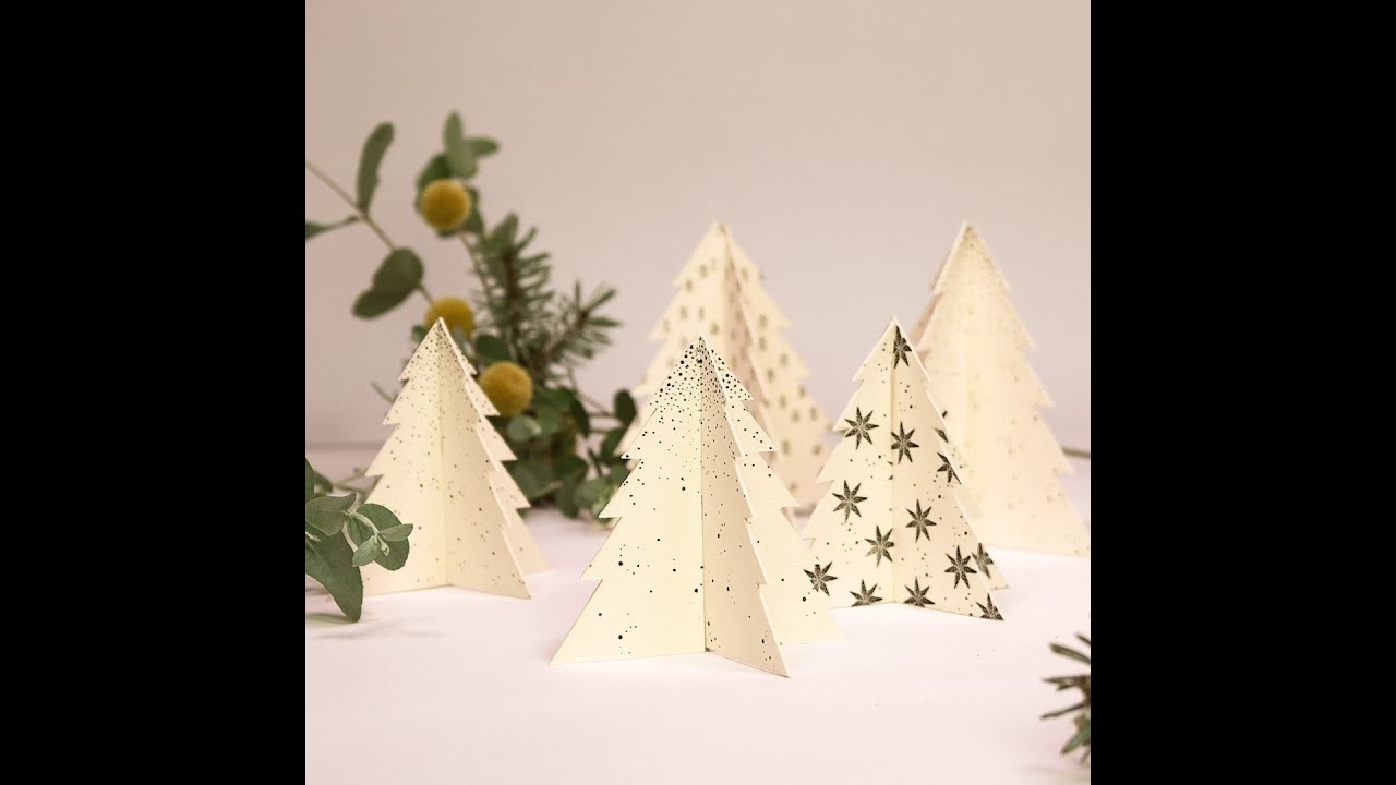 DIY Stamping Tutorial - Weihnachtsdeko - kleine Bäume basteln
