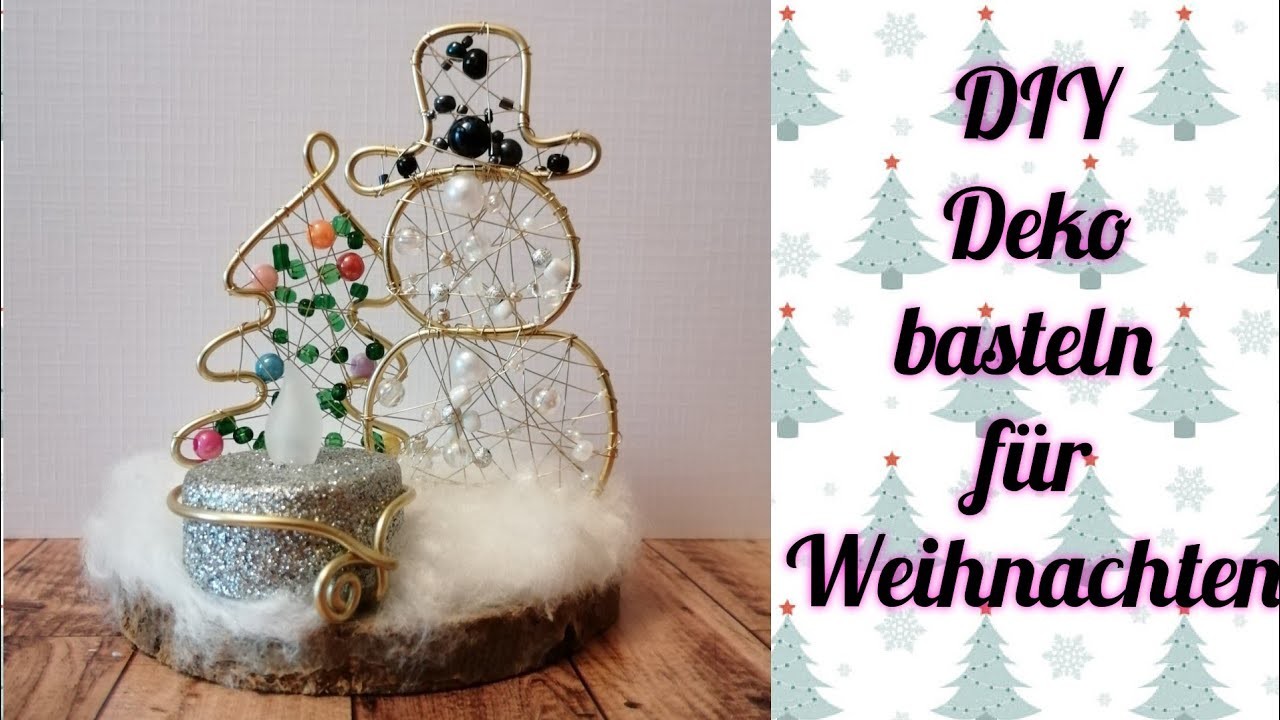 Diy Teelicht Deko für Weihnachten aus Draht - basteln mit Wire Jip.Happy jig -Anleitung für Anfänger