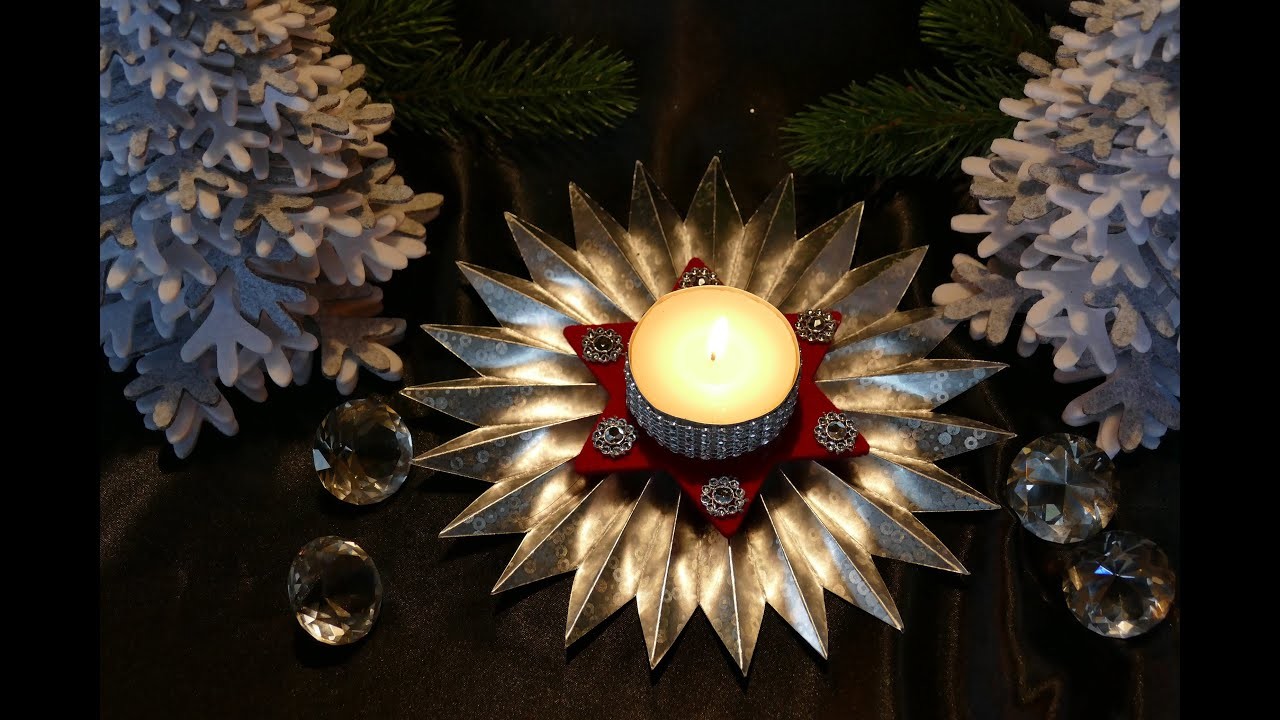 DIY Weihnachtsdeko – Weihnachtsstern – Kerzendekoration – Christmas decoration