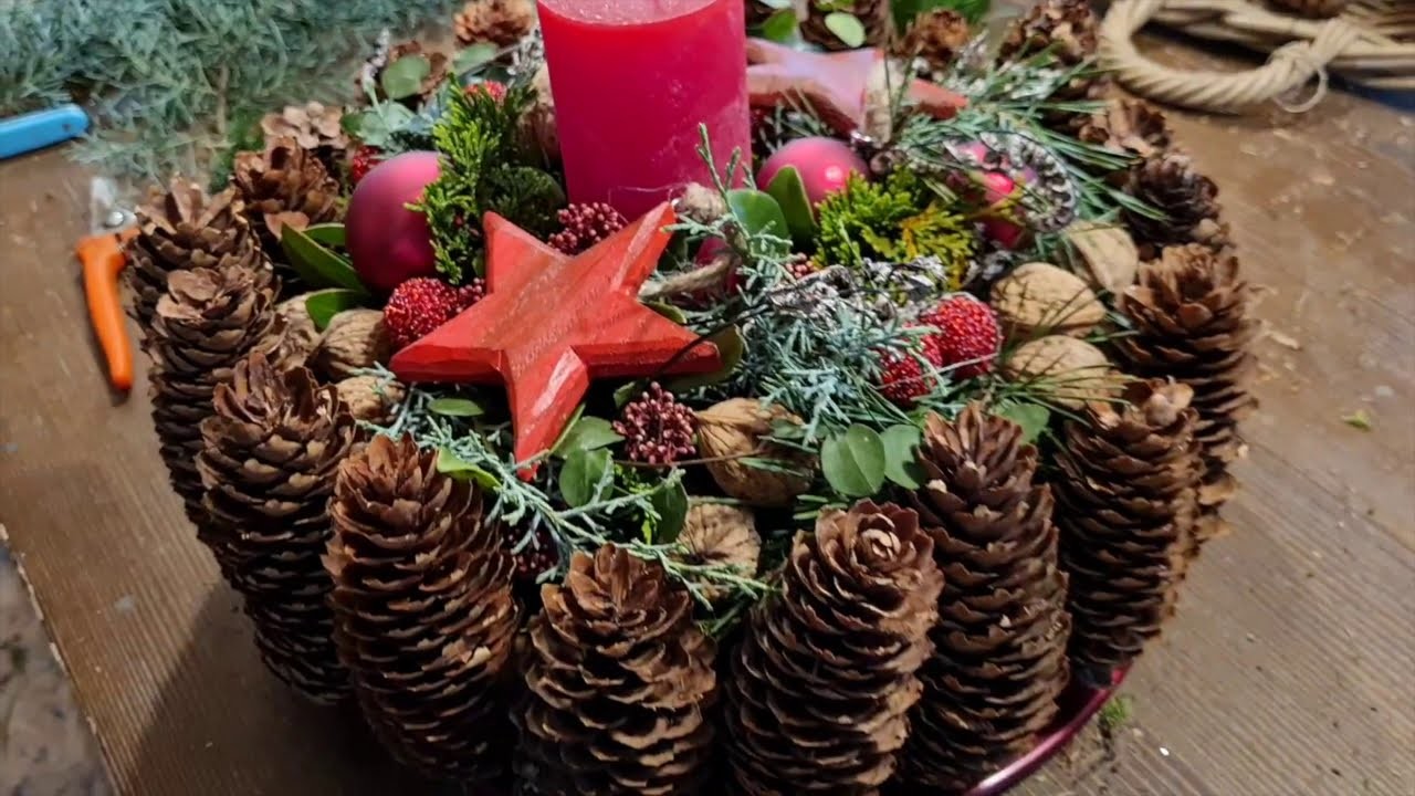 Ein Adventsgesteck selber basteln