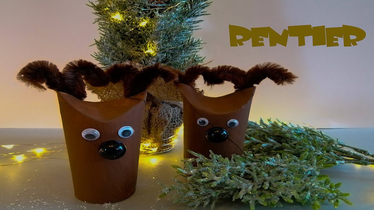 Elch. Rentier ???? aus Toilettenpapierrolle ???????? Deko für Weihnachten ???? basteln mit Kindern ????
