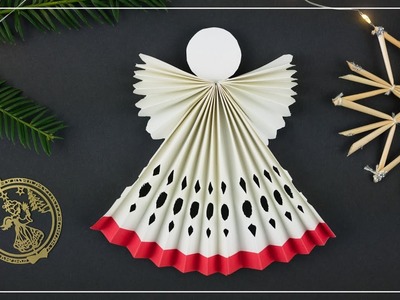 Engel aus Papier basteln | DIY Weihnachtsdeko selber machen