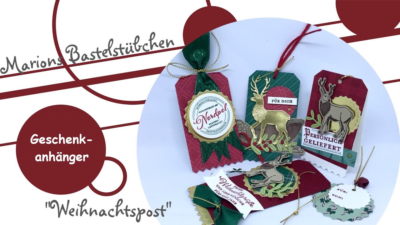 Geschenkanhänger basteln mit "Weihnachtspost" von Stampin´ Up!