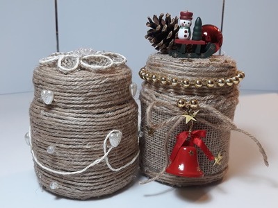 Kleine Dose Basteln mit Jute