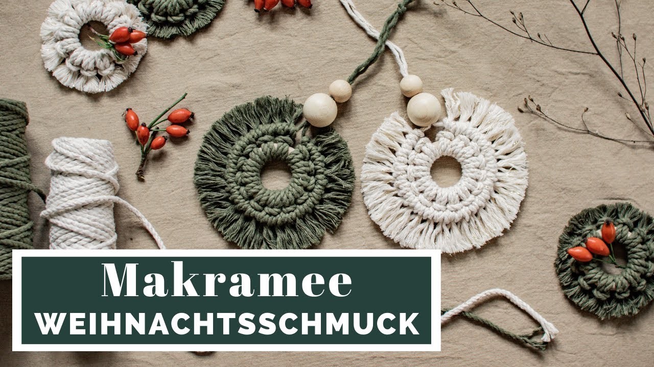 Makramee Baumschmuck mit Perlen | WEIHNACHTSDEKO MIT MAKRAMEE | muckout.de