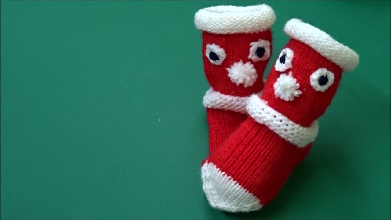 ???? Nikolaus - Socken stricken????,Rund stricken   ???? Weihnachtsmann