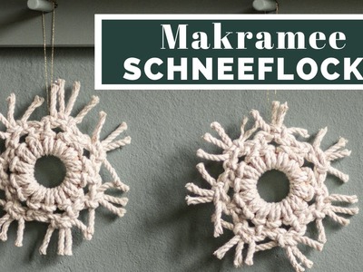 Schneeflocke aus Makramee | Weihnachtsdeko selber machen | muckout.de