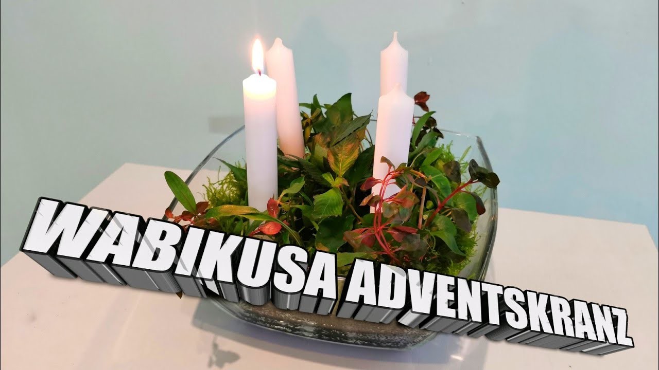 So bastelt ihr euch einen weihnachtlichen Wabikusa Adventskranz