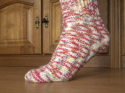 Socken stricken ohne Ferse - Wollsocken