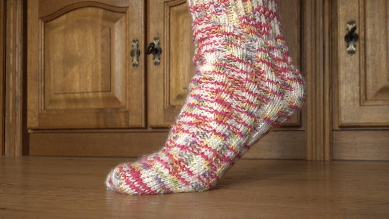 Socken stricken ohne Ferse - Wollsocken
