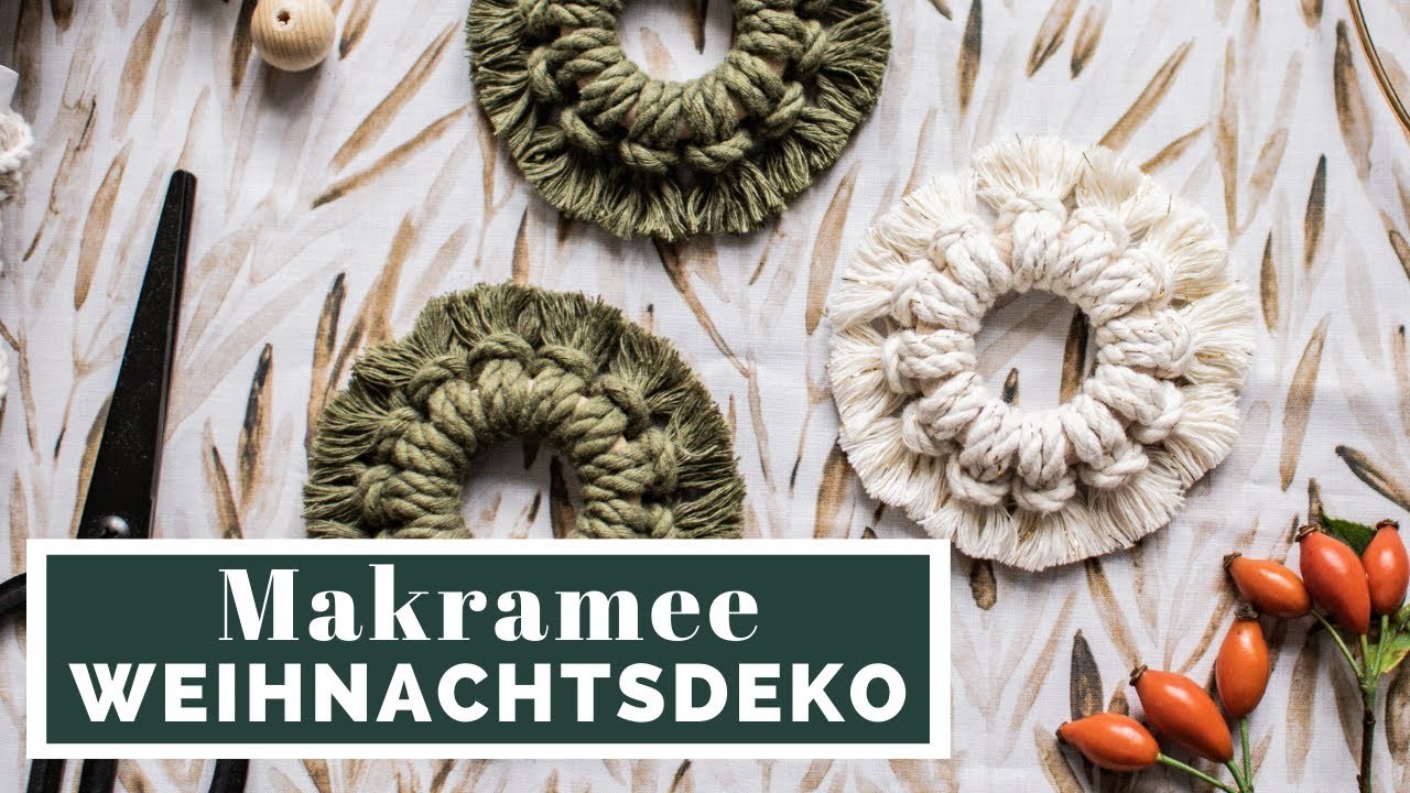 Weihnachtsdeko DIY mit Makramee | MAKRAMEE LERNEN | muckout.de