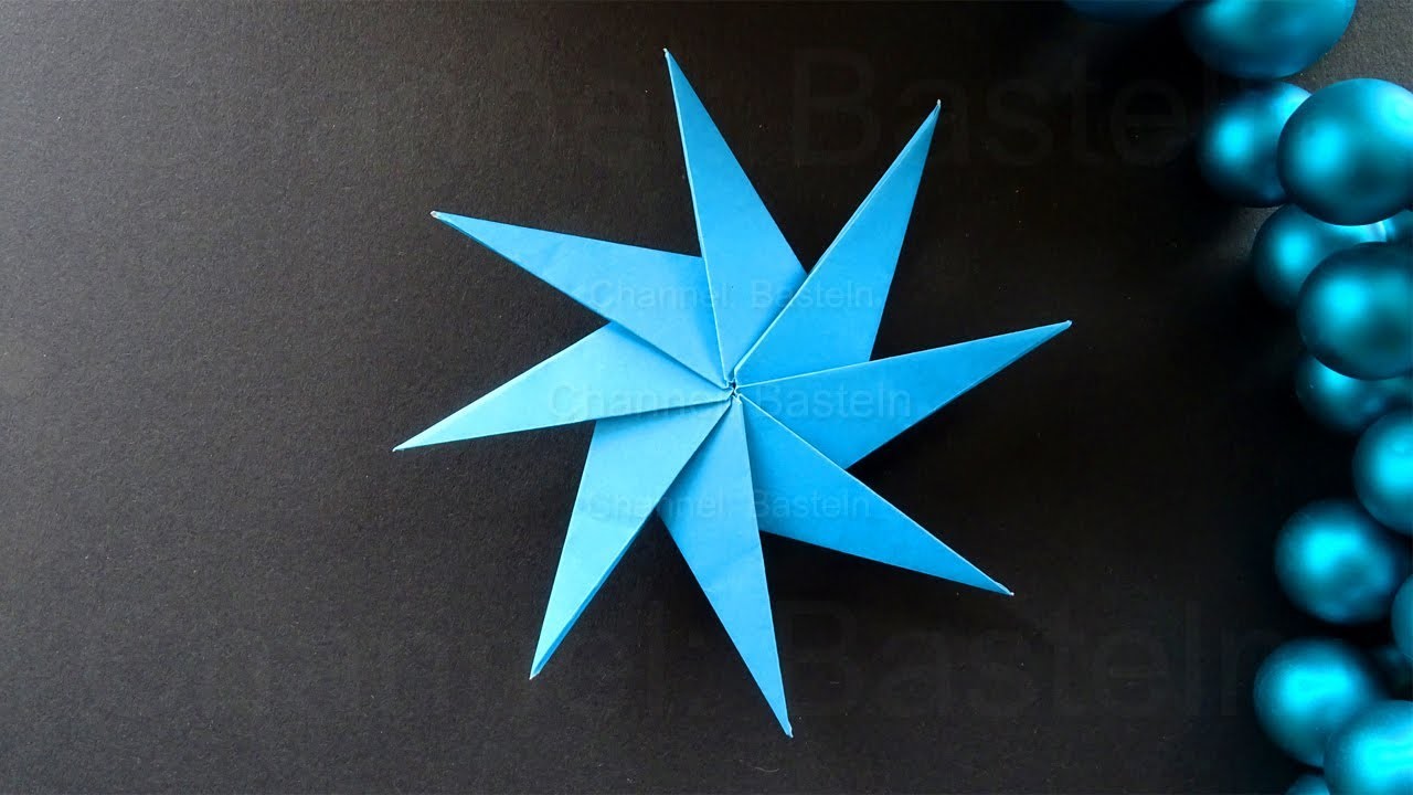 Weihnachtsdeko selber machen: Origami Stern basteln mit Papier für Weihnachten - Weihnachtssterne