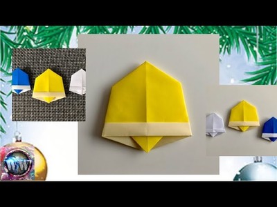 Weihnachtsdekoration basteln ????Origami Weihnachten ❄️ Glocke aus Papier ???????? DIY Bell