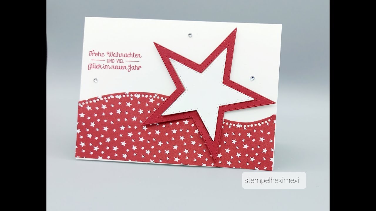 12 Karten Weihnachten Karte Nr.3 Geschwungene Weihnachten Stampin'Up!