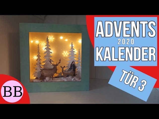 Adventskalender 2020 | Türchen 3 | Ein Wald im Kühlschrank | DIY Idee mit Leuchtrahmen