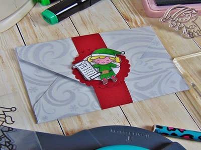 Basteln: Umschlag für einen Gutschein. Basteln mit Papier. Weihnachten