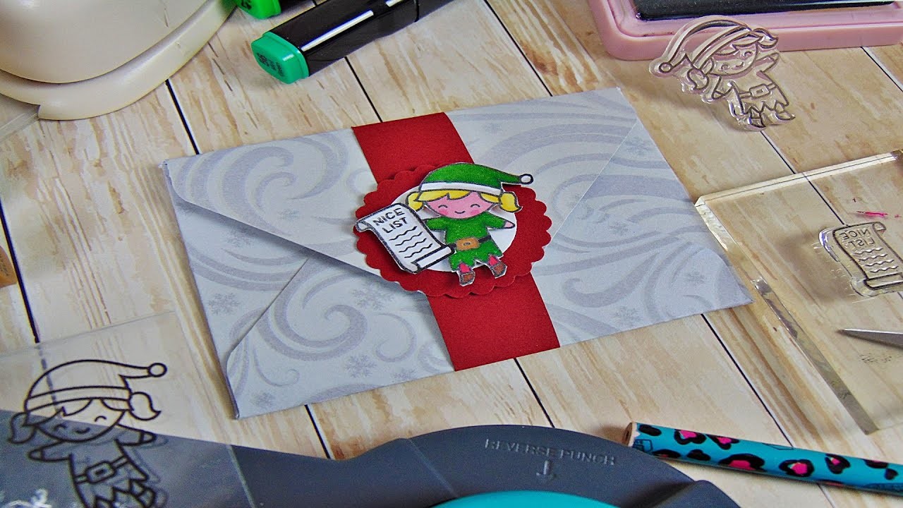 Basteln: Umschlag für einen Gutschein. Basteln mit Papier. Weihnachten