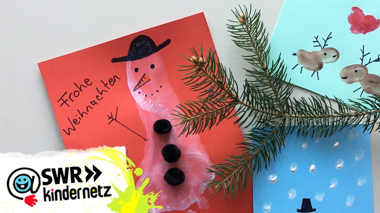 DIY-Tipp: Weihnachtskarten selber basteln | SWR Kindernetz