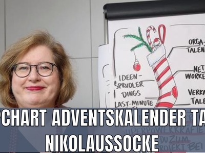 Flipchartideen für Weihnachten - Adventskalender Tag 6 - Nikolaussocke