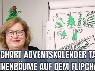 Flipchartideen für Weihnachten - Adventskalender Tag 9 - Weihnachtsbaum in verschiedenen Variationen