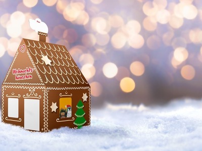 Konsum Leipzig Weihnachtsbasteln - Knusperhäuschen