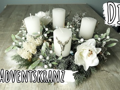 Mein Adventskranz DIY | Weihnachtsdeko 2020 | Weiß-Silber