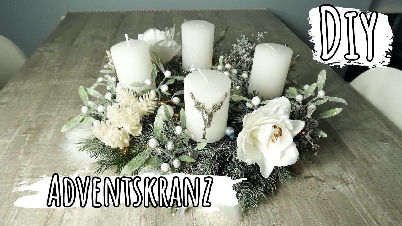 Mein Adventskranz DIY | Weihnachtsdeko 2020 | Weiß-Silber