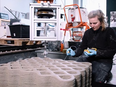 Multifunktionale Außenwandelemente durch 3D-Druck mit Leichtbeton