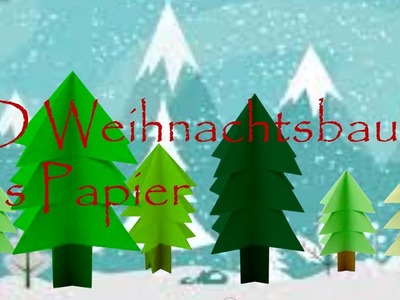 Origami aus Papier basteln :3D Weihnachtsbaum aus Papier in 5 Minuten falten.DIY Papier