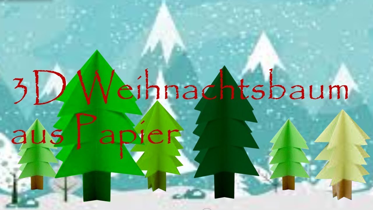 Origami aus Papier basteln :3D Weihnachtsbaum aus Papier in 5 Minuten falten.DIY Papier