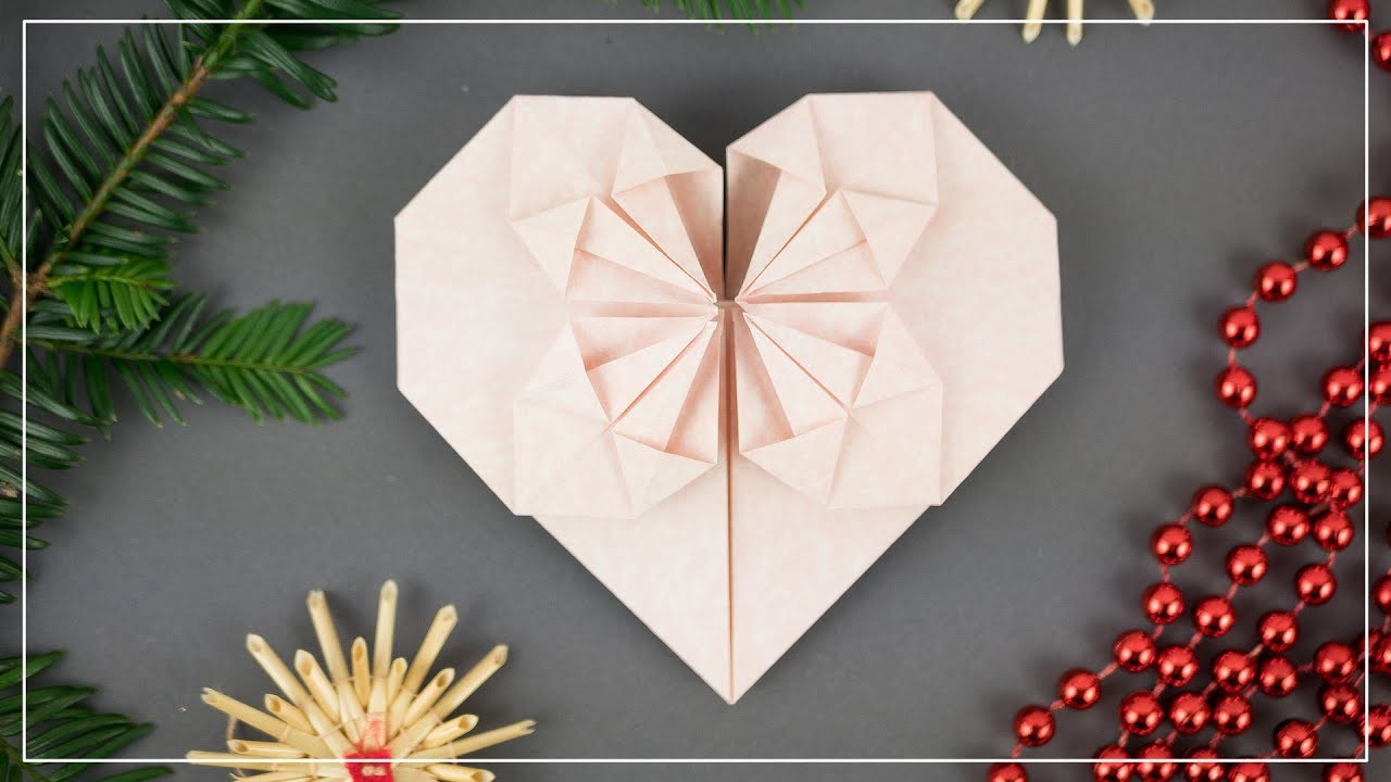 Origami Herzen aus Papier basteln | DIY Geschenkidee