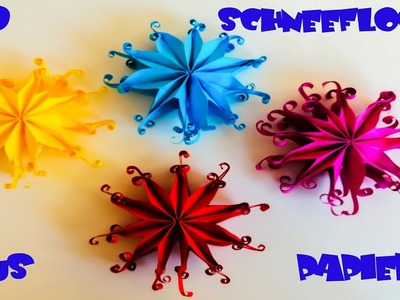 Schneeflocke 3D ❄️ basteln mit Papier ???? ????️ Winter ???? Deko. basteln mit Kindern