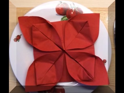 Servietten falten Lotusblüte - Einfache DIY Tischdeko basteln für Weihnachten, Hochzeit uvm.